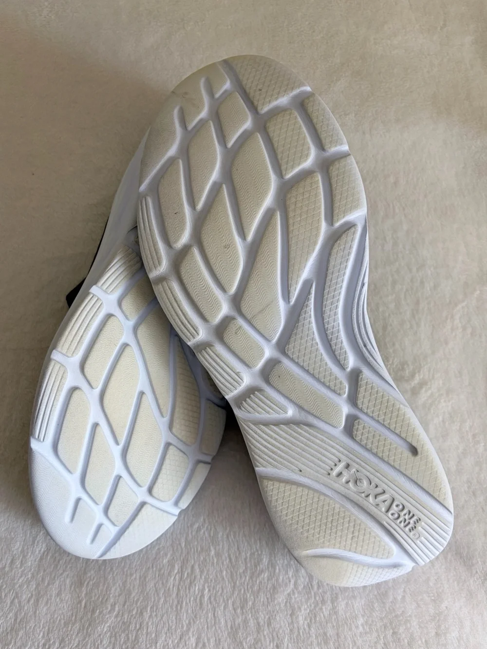 Hoka Gray Slip-On Mesh Sneakers with Teal Accents